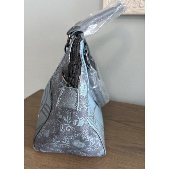 Disney Loungefly Cinderella Satchel Handbag Floral Clock Blue Vegan Leather NWT - Picture 11 of 14